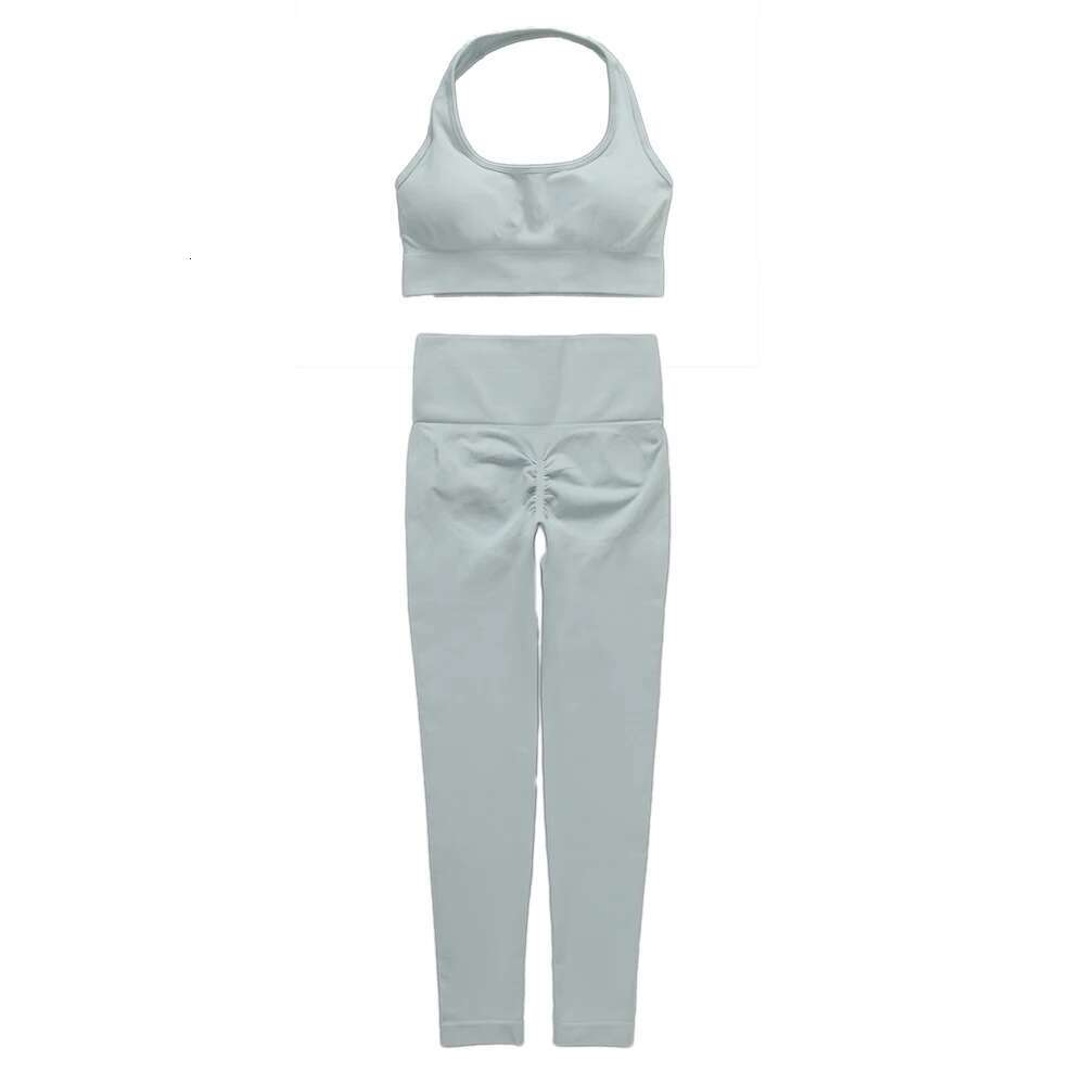 Seamless Gym Yoga Two Piece Set 2PCS Suit Women Bra Leggings Run Workout Outfit Fiess Wear Female Sport Clothing