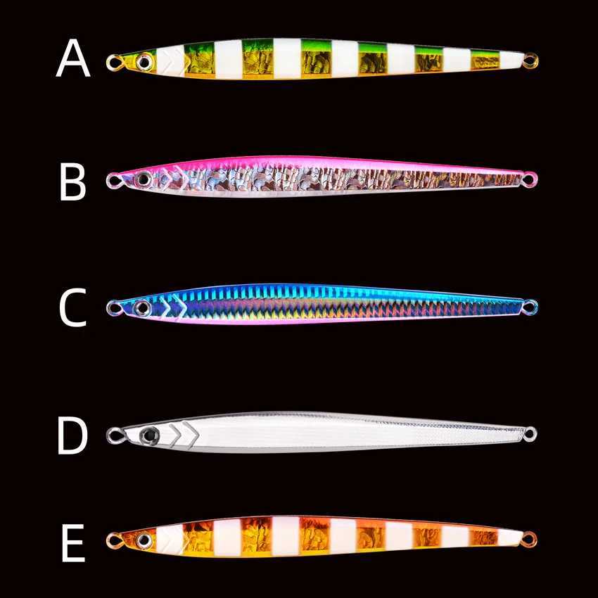 5Pcs Japen Metal Cast Jig Spoon 60g 80g 100g 120g Shore Casting Jigging Fish Sea Bass Fishing Lure Kit Artificial Bait Tackle Z250411
