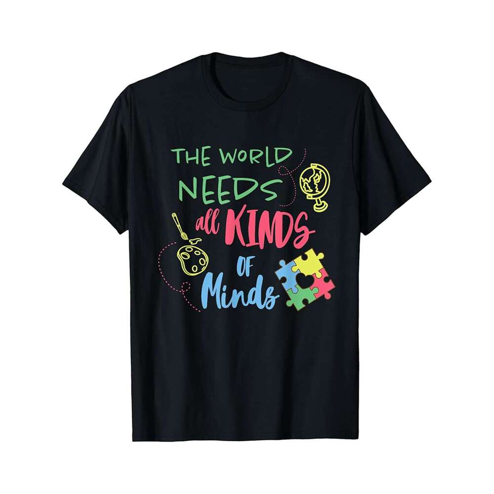 Designer T shirt All Kinds of Minds Autism Awareness Acceptance - 220g T shits