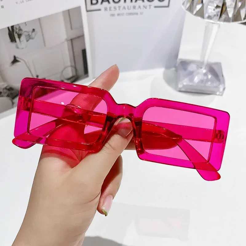 2024 New Small Rectangle Frame Sunglasses Womens Fashion Jelly Color Sun Glasses Summer y2k Travel Eyewear UV400 Oculos De SolC250411