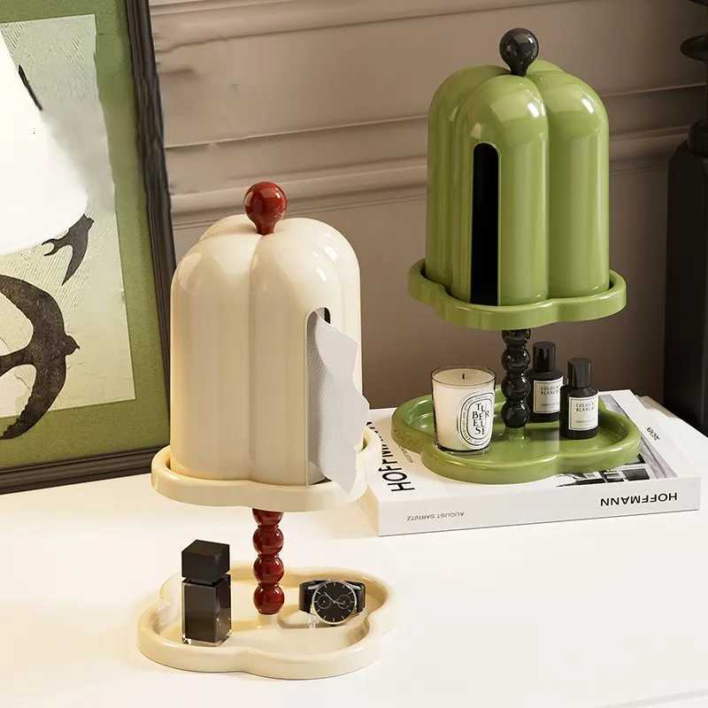 French retro tissue box in the ancient style of advanced sense of box creative living ro light luxury pumping paper box Y251112