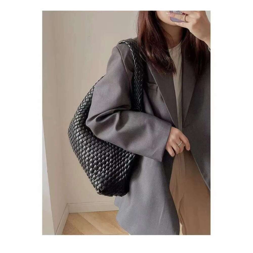 Designer Hand Knitting PU Large Women's Woven Tote Mistress Gift Original Mark Bags Casual Side Bag For Women