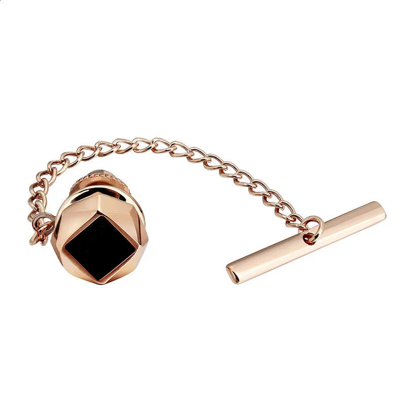Hasson mens tie pin with chain suitable for mens collar accessories 250409