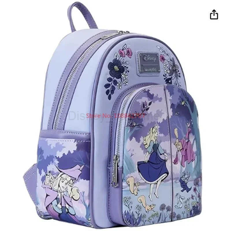 Disney In Stock Disney Sleeping Beauty 65th Anniversary Floral Scene Double Strap Shoulder Bag Student Backpack Childrens Backpack X250412