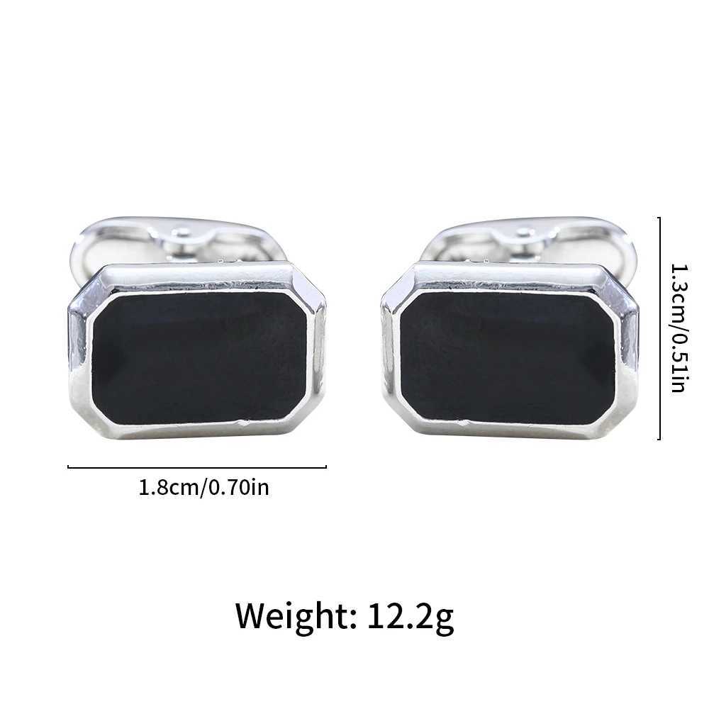 Personalized mens carbon fiber oval cufflinks with whale back buckleT250412