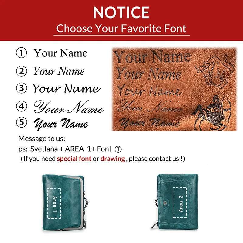 Fashion wallets for women Wallet Genuine Leather Small Ladies Wallets RFID Metal Frame Design Female Zipper Coin Purse Card Holder