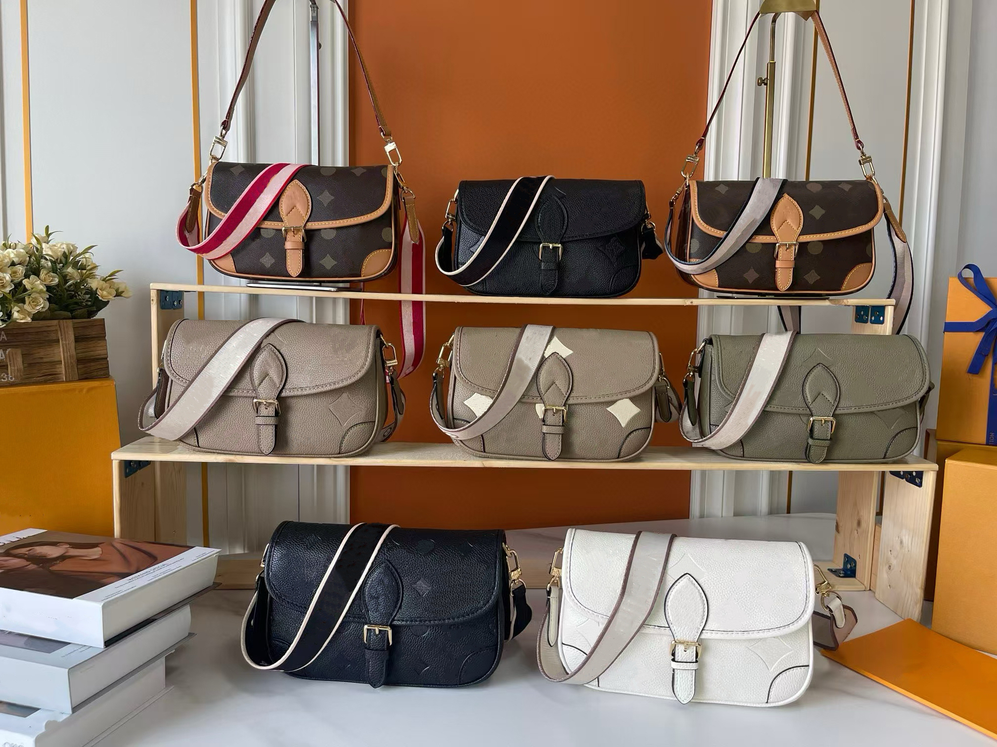 genuine leather WOMEN s designers bags lady Handbags messenger crossbody chain shoulder bag Wallet123456789