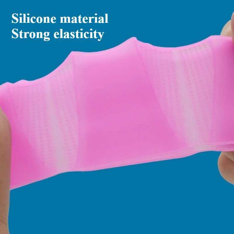 Swimming Finger Flip Swimming Pool Sports Professional Training Finger Hand Mesh Gloves Mens Childrens Paddle EquipmentY250412