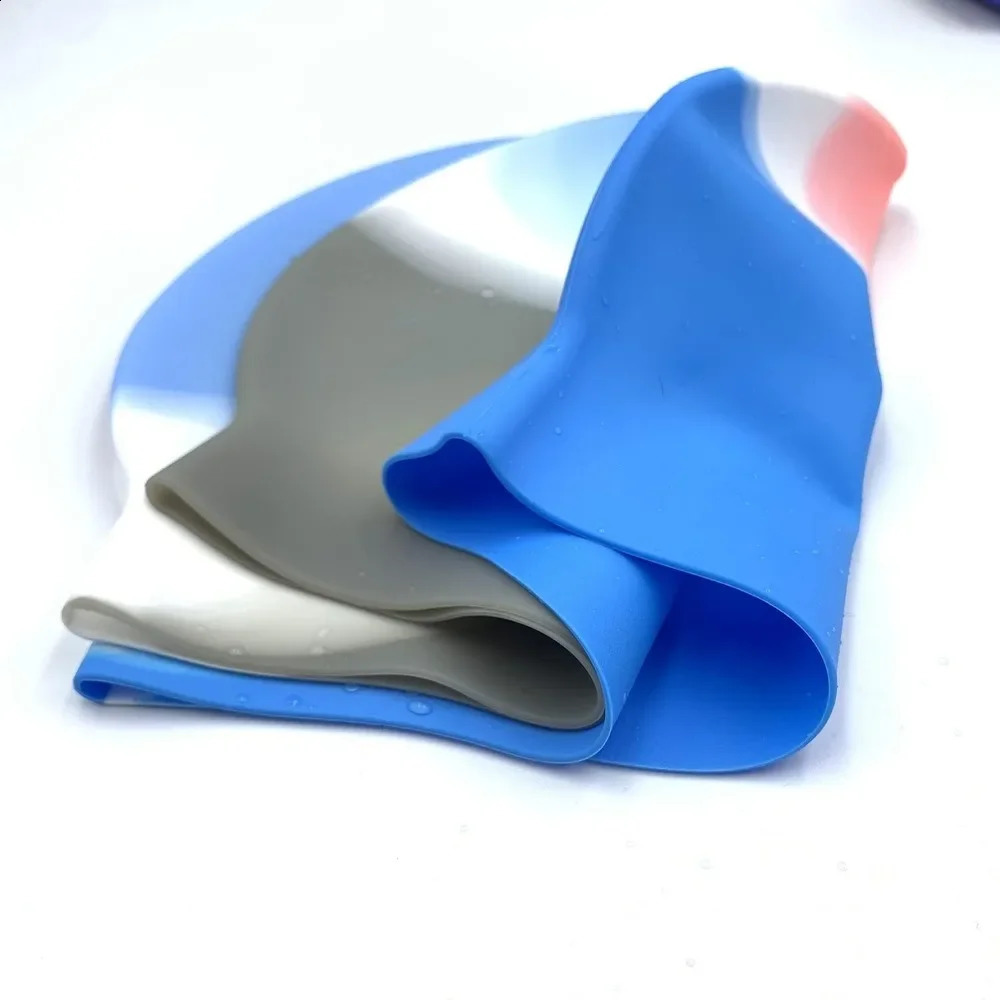 2Pack Durable Silicone Swim Cap for Women and Men Adults Youth Long Short Hair Universal Swimming Caps 2 Colors 250411