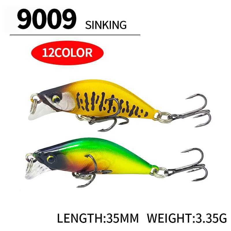 Minnow Submergence Lures Artificial Bait 35mm/3.35g Surface Fishing Hard Bait Luya Bait Plastic Bait Bionic Bait Fishing Gear L Z250411