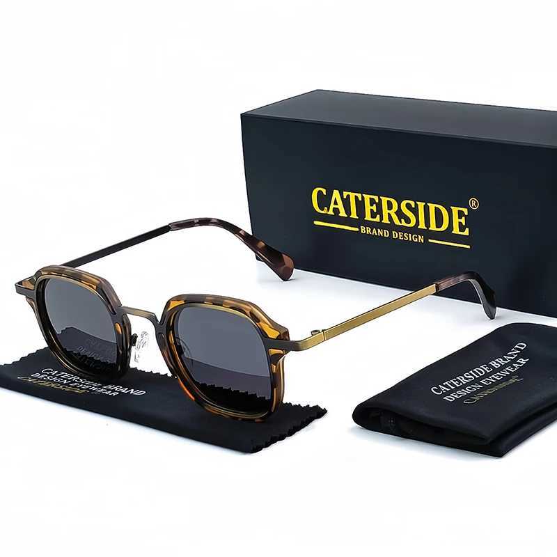 Caterside Punk Retro Polarized Sunglasses Men Mental Fashion Square Sun Glasses Women Outdoor Travel Driving Eyewear UV400 Z250411