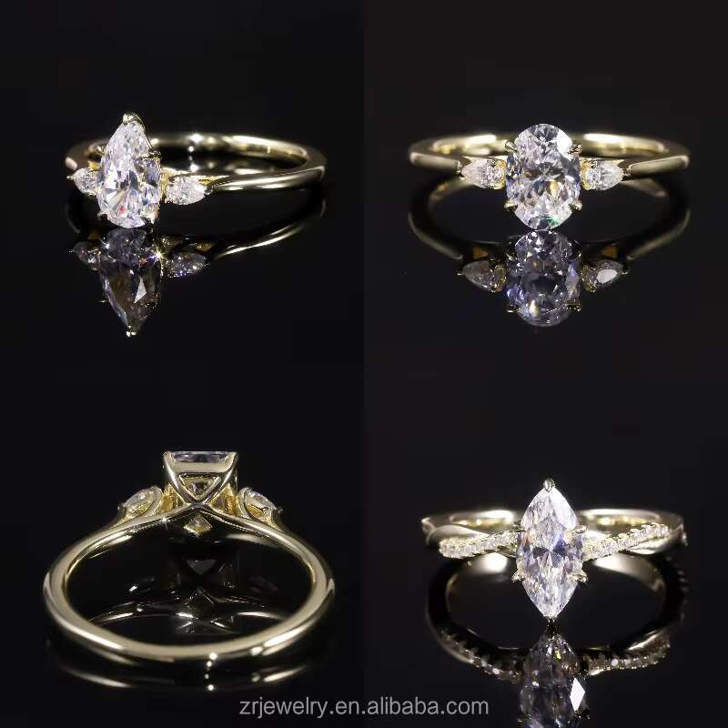 18k Gold Ladies Jewelry Vvs D Moissnite Diamond Wedding Engagement Mens Women Moissanite Ring