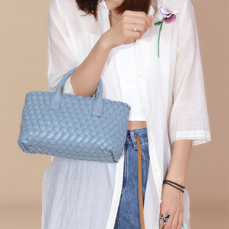 Hand woven bag Women's fashion PU leather letter bag Designer crossbody shoulder handbag
