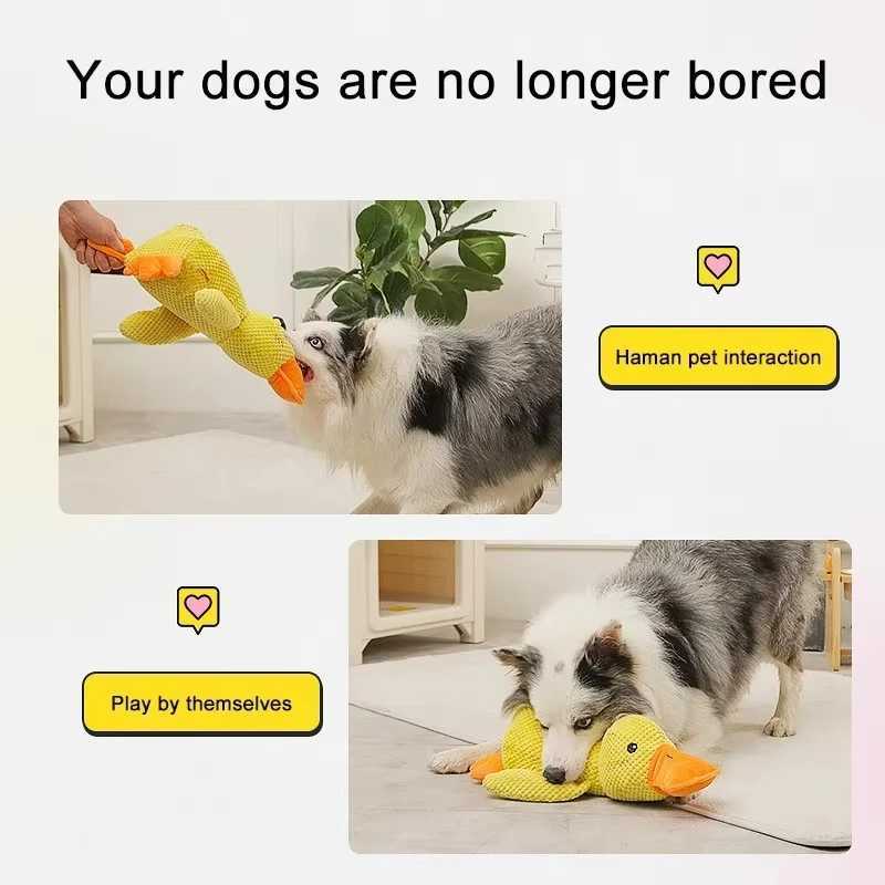 High Quality Duck shaped dog toy duck sound toy is used for small dogs cats durable puppies plush chew toys and fun interactive game dog supplies T250