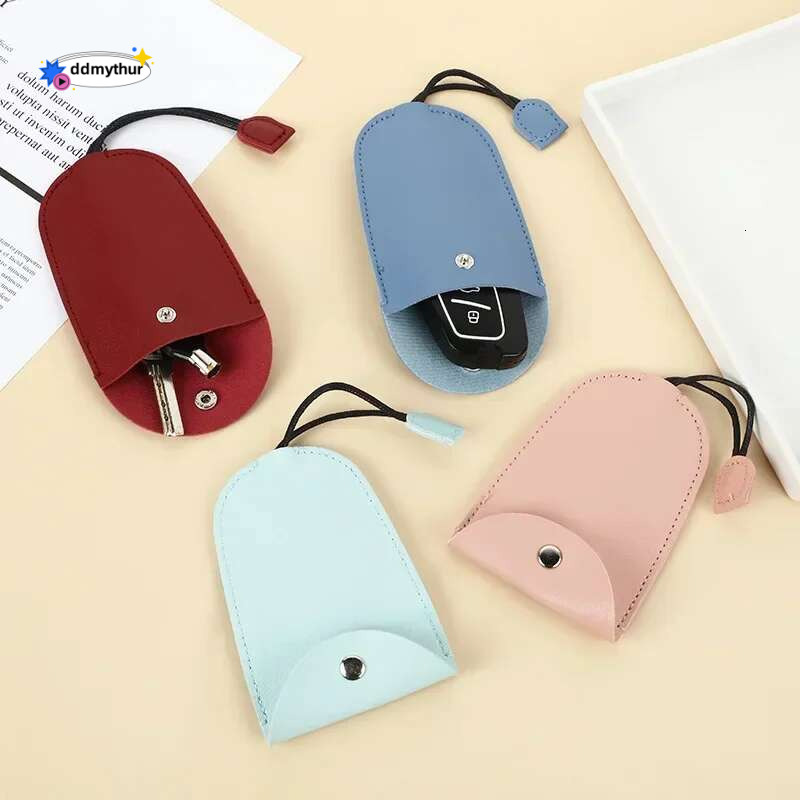 Pull Out Bags Women Men Solid Colour PU Wallets Housekeepers Car Key Holder Case Leather Bag for Keys ddmythur