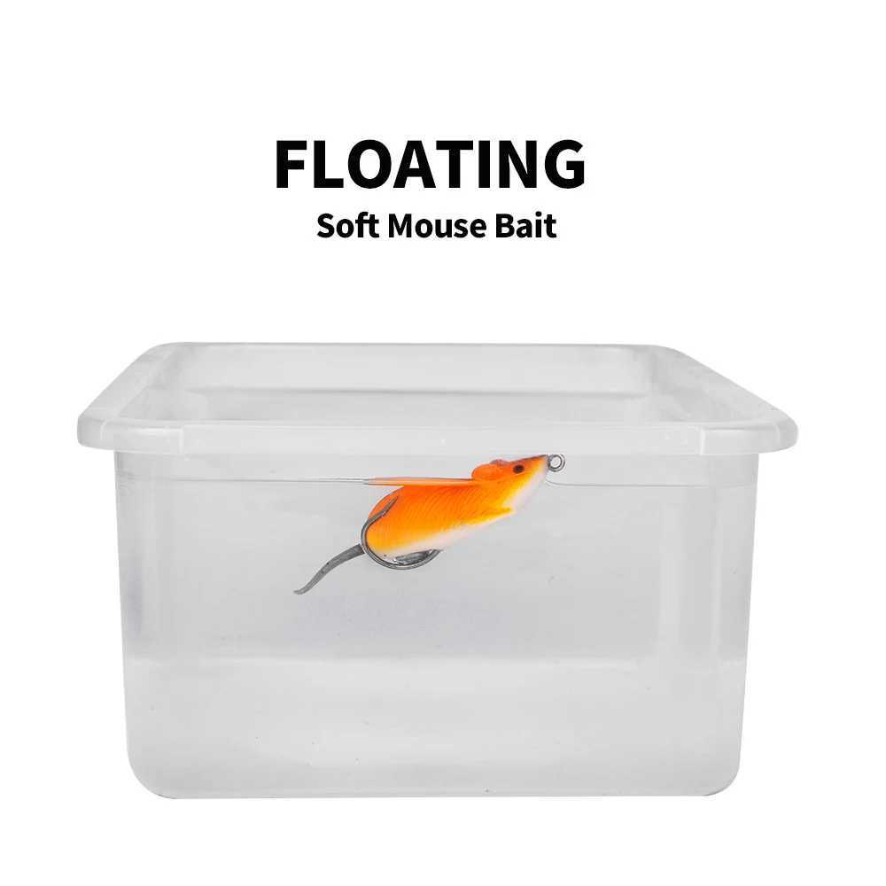 3D Eyes Soft Mouse Bait Bells Sound 5.5/6cm 10.5/11.5g Fishing Lure Frog Silicon Artificial Set Sea Swim Bait Fishing Tackle Z250411