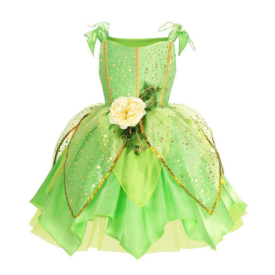 Disney Girl Little Dingdang Fairy Dress Up Girl Costume Childrens Halloween Role Play Flower Fairy Princess Costume Christmas Party CostumeXJ250411