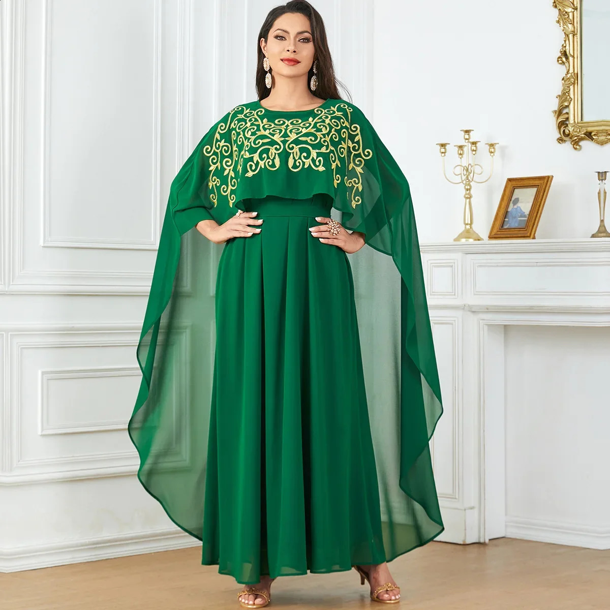 Autumn Abayas for Women Elegant Muslim Sleeveless ed Long Skirt Dubai Abaya Dress Kaftan 250411