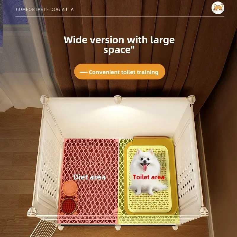 Dog cage small dog house one room one living room one bathroom dog villa indoor with a toilet for Bichon Teddy X250412