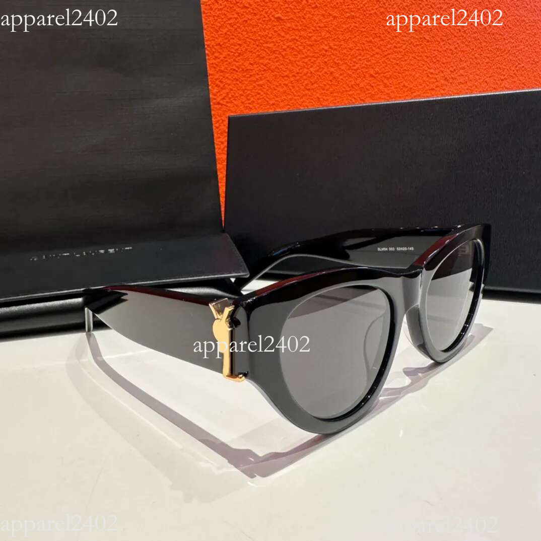 Designer Sunglasses High quality saint laurant sunglasses gold/silver/black logo luxury designer glasses classic fashion cateye sunglasses with glasses fa5