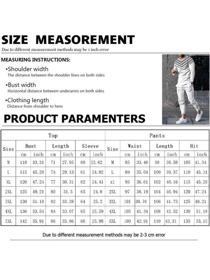 Autumn mens sportswear mens long sleeved T-shirt long pants set retro quilted printed casual street top two-piece clothingXJ250412