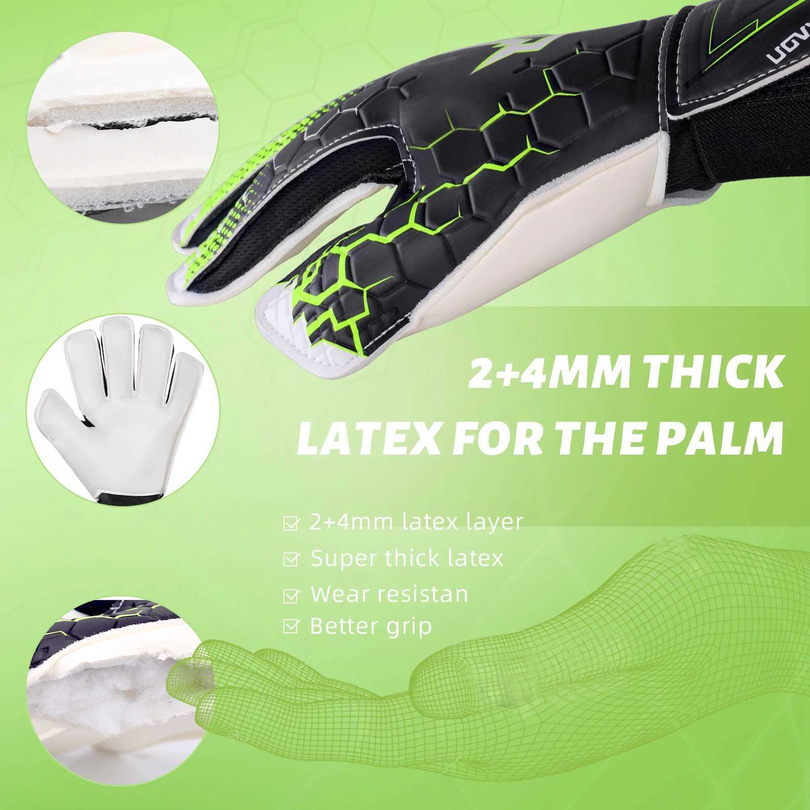 WVVOU football goalkeeper gloves finger protected goalkeeper gloves youth and adult goalkeeper gloves strong grip football glovesXJ250412