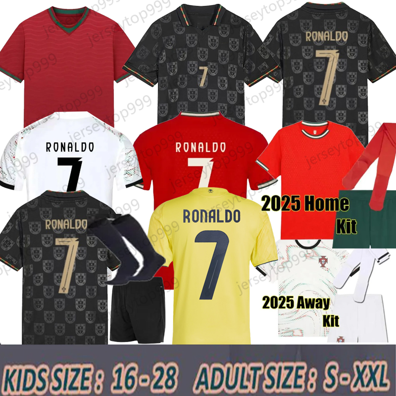 2025 2026 soccer RoNalDo Retro Long Sleeves Portuguese Jerseys JOAO FELIX RUBEN NEVES DI PORTUGIESER Portugal football shirt Team Men Kids kit