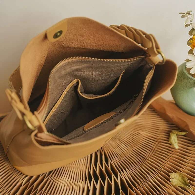 Women's Handbag Niche Design Tote Leather Large-Capacity Fashionable Simple Bag
