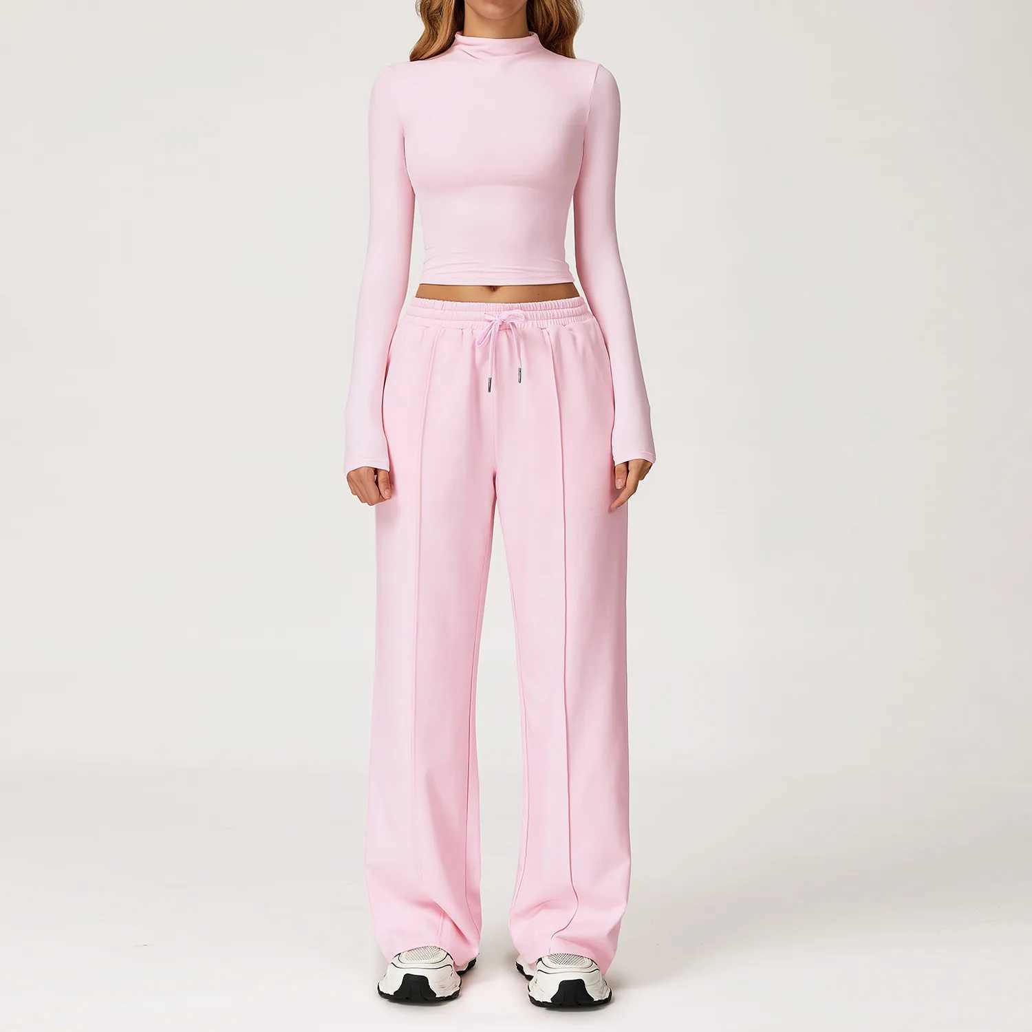 Yoga Set 2PCS Women Sportswear Push Up Workout Clothes Sports Suits Gym Legging Fitness Bra Crop Top Long Sleeve Athletic Wear J251112