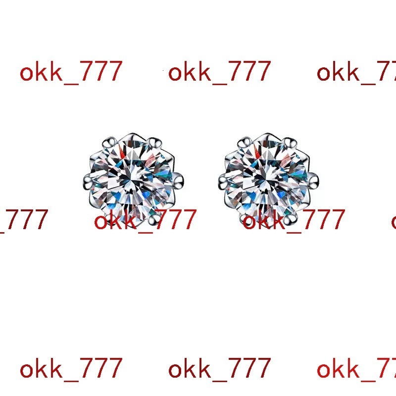 5mm/6.5mm/8mm Classic Diamond Earring Stud Excellent 925 Sterling Silver VVS GRA Moissanite Earring for Women Men