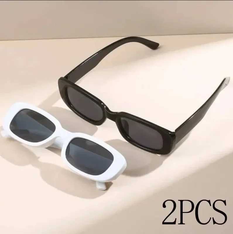 2PCS Women Sports Glasses Vintage Mirrored Cat Eye Sunglasses Retro Small Frame UV400 Eyewear Fashion Ladies Driver Goggles Z250411