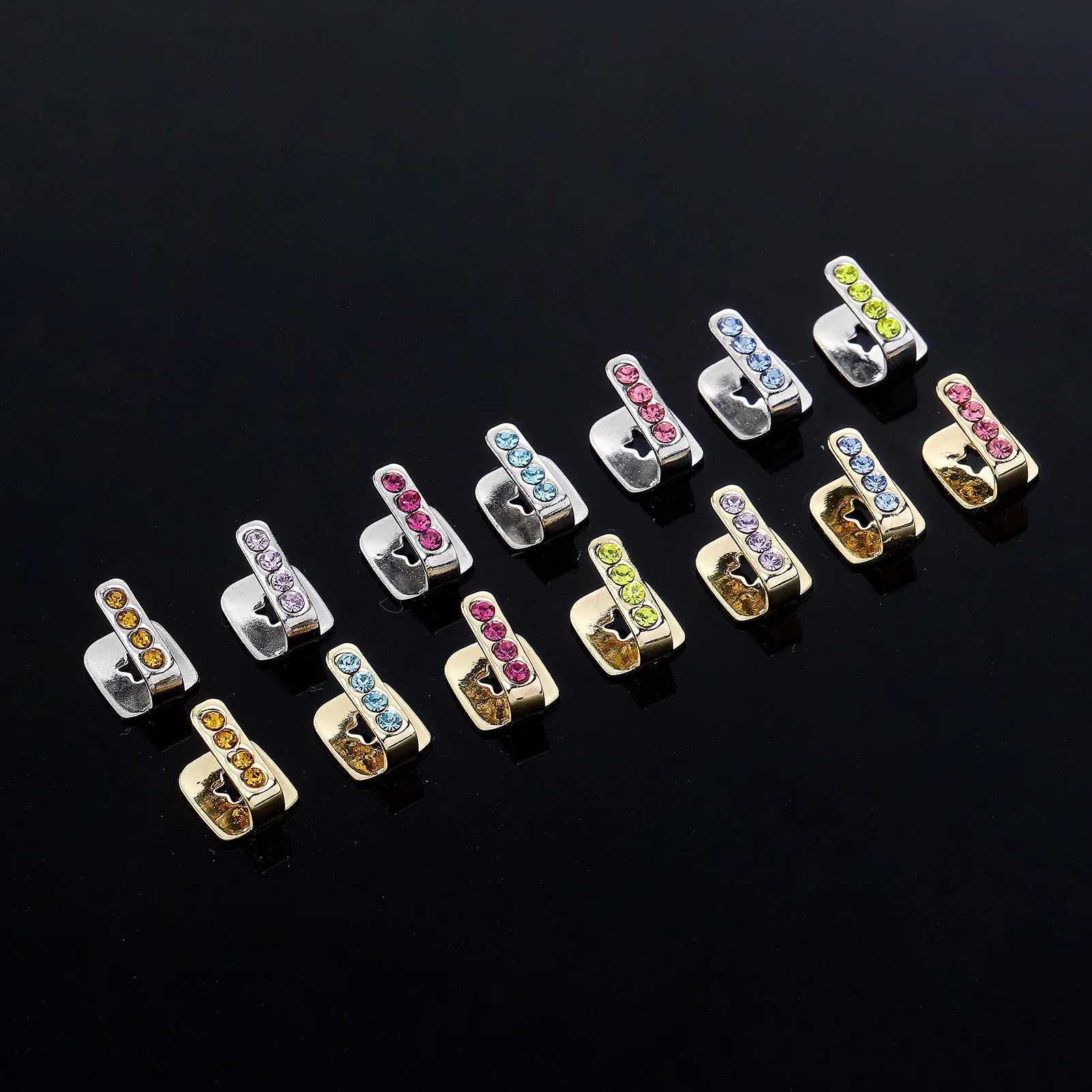 Fashionable single stand bar teeth Grilz bracket hip-hop hollow tooth cap zircon dental grill W250412