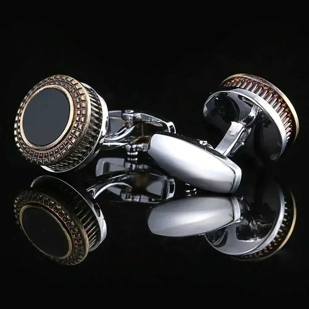 Fashionable enamel square crystal copper cufflinks mens French shirt buttons wedding party jewelry accessories gentlemens giftsT250412