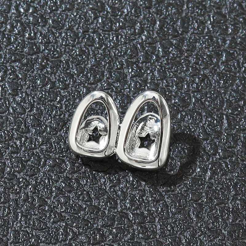 Hip Hop Hollow Star Teeth Grillz Female Punk Gold and Silver Colors Daily Wearable Teeth Grillz Jewelry Gifts W250412