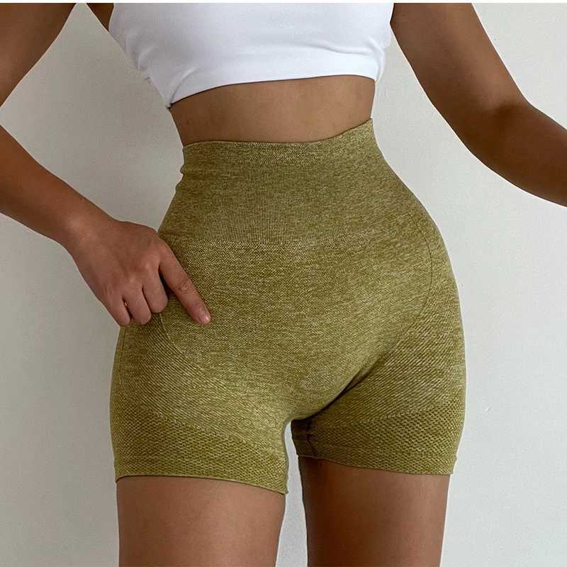 Womens yoga shorts waist lift waist lift fitness tight fitting abdominal control gym running stretch pants casual sportswear Y250412