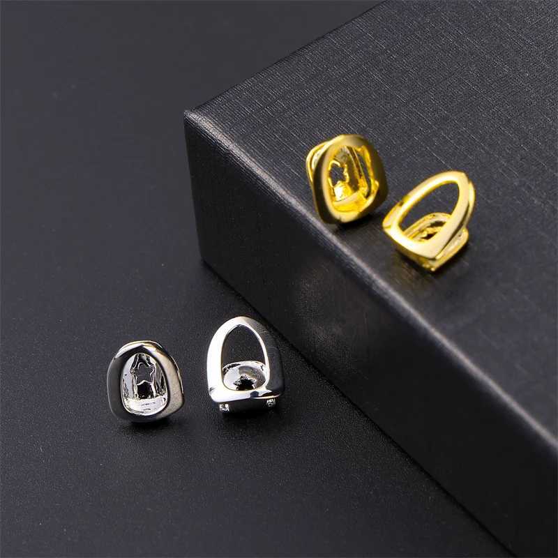D Z New Fashion 2-piece Star Teen Grilz cubic zirconia hat Micro Pave mens and womens jewelry charm grill W250412