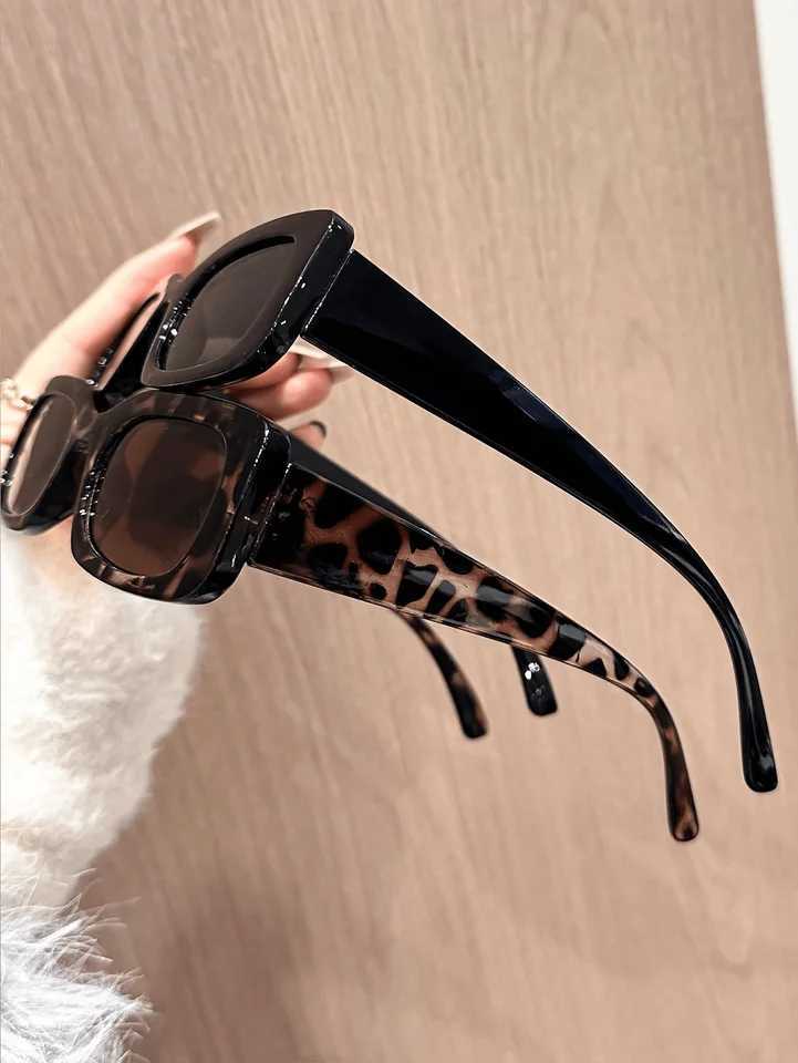 2/4/6 PCS Fashion Classic Square Colourful Plastic Frame Women Sunglasses For Men Daily Life Shades Eyewear Accessories.C250411