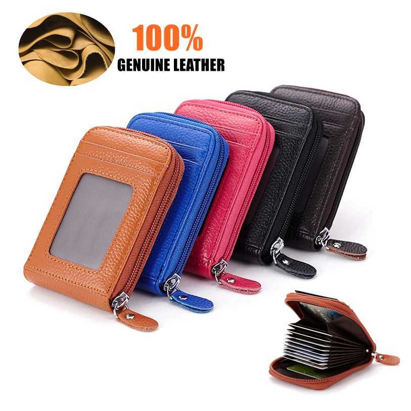 100% genuine leather card holder womens wallet bank leather wallet clip designer card holder Z250411