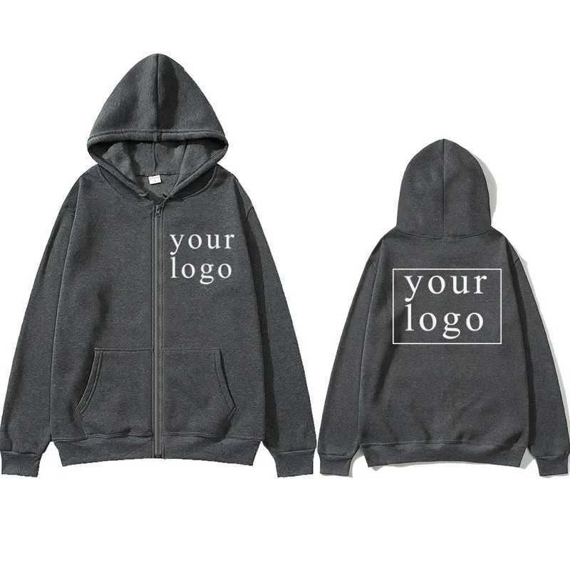 POD customization Chain hooded cardigan new fashion your own design brand /customized image replication anytime anywhereT251112