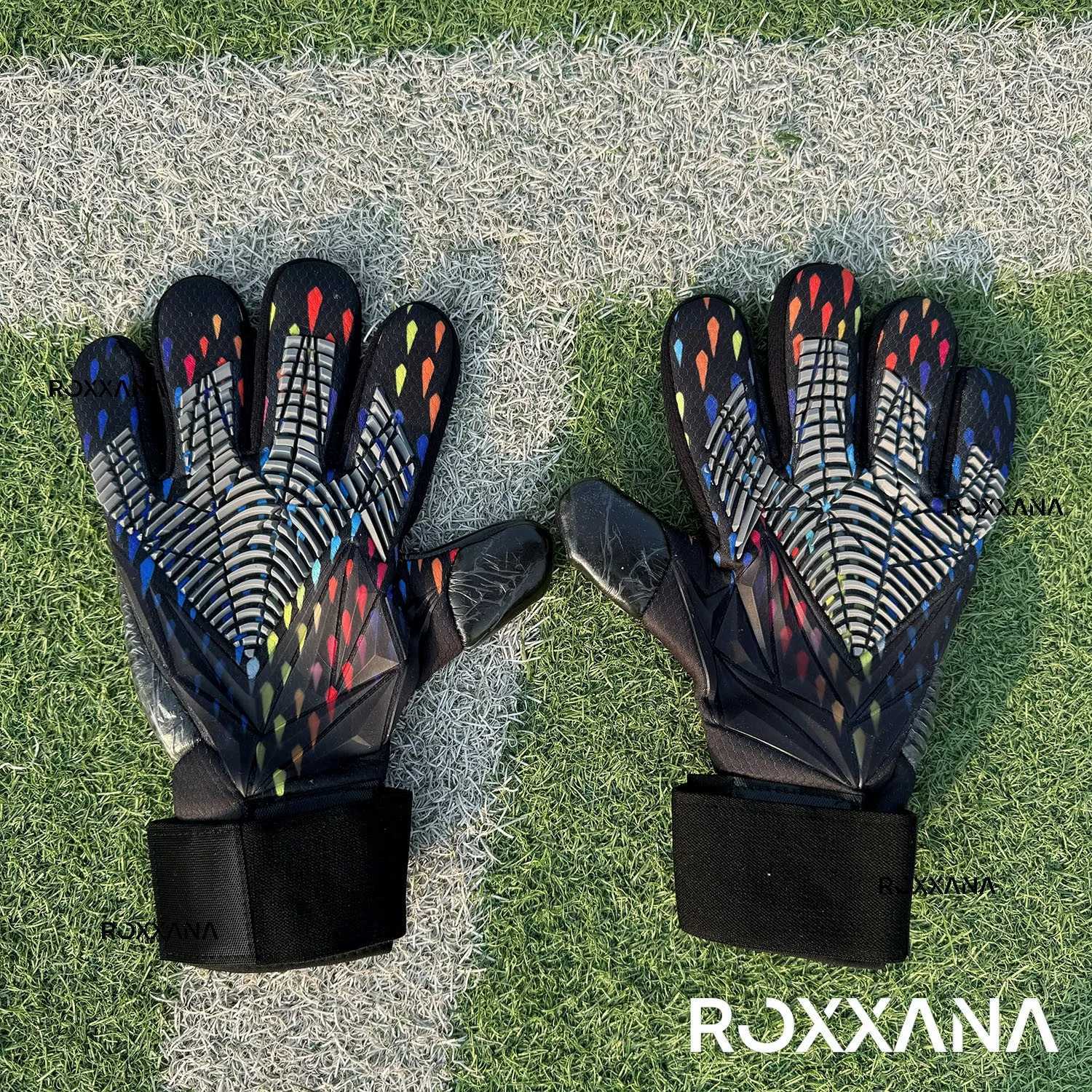 ROXXANA Adult Professional Anti slip Latex Gloves Game Training Football Goalkeeper Gloves Adjustable WristbandXJ250412