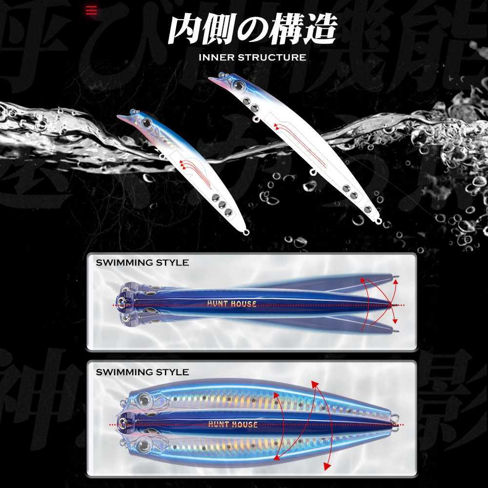Hunthouse Sasuck 105 140mm 18g 17g Floating Pencil Fishing Lure Wobbler Bait Jerkbait For Fishing Seabass Lipless Long Cast Z250411