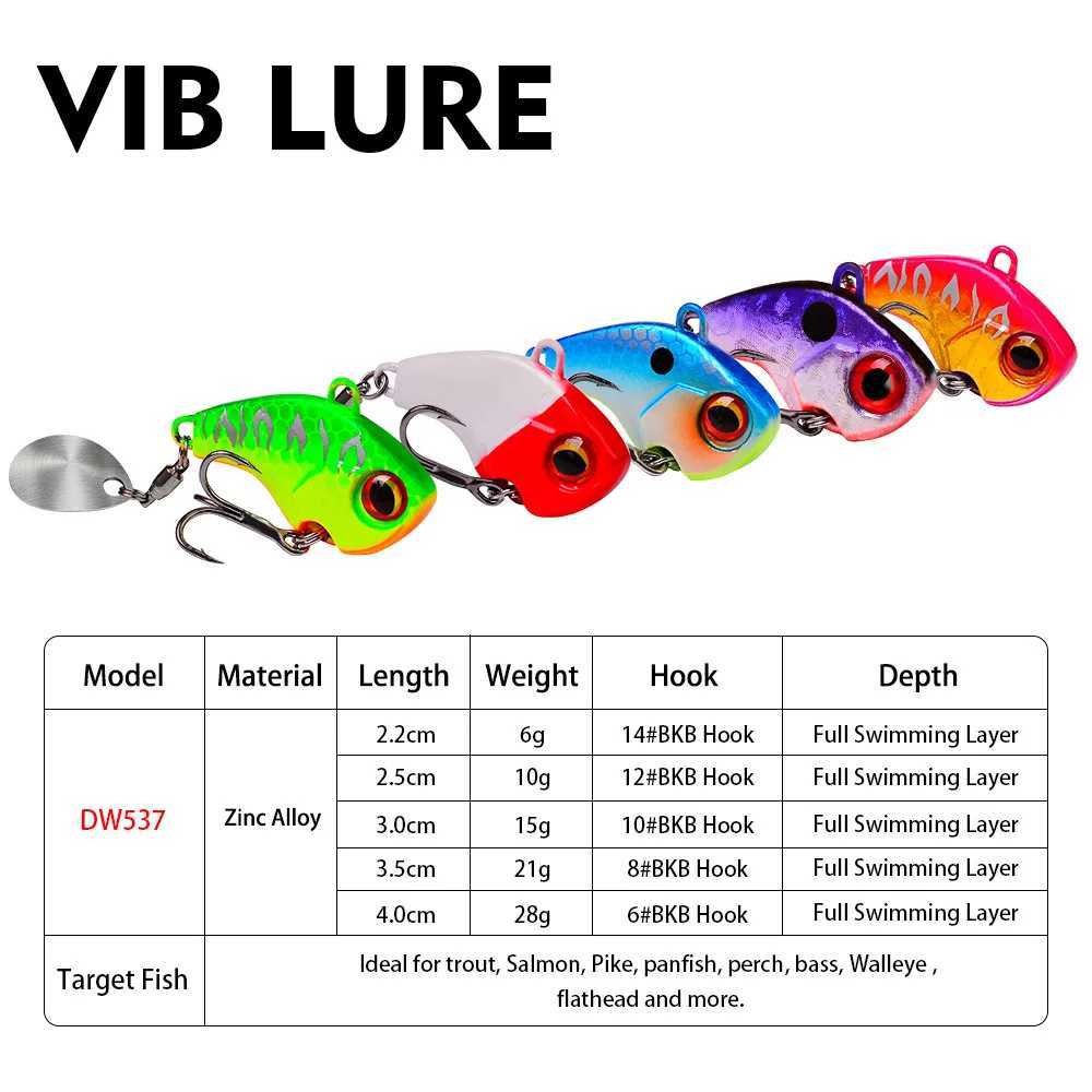 Fishing Lures Wobble Rotating Metal Vib Vibration Bait Winter Fishing 6g 15g 28g Artificial Hard Baits Spinner Spoon Lure Pesca Z250411