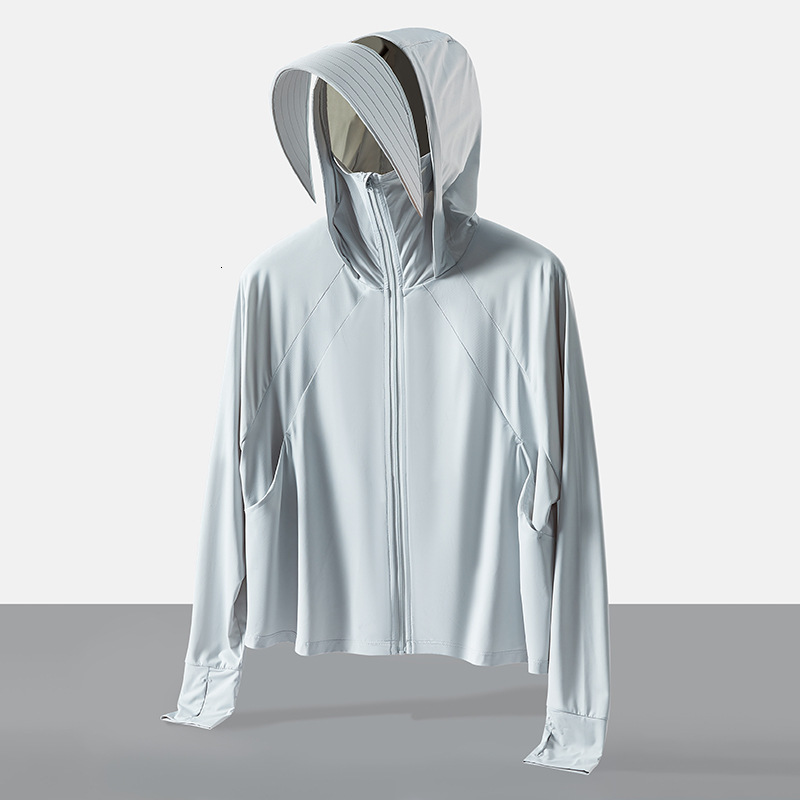 Sunscreen Clothes for Women in Summer Anti Uv Ice Silk Cloak Skin Clothes Breathable Sunshade Loose Outer Layer