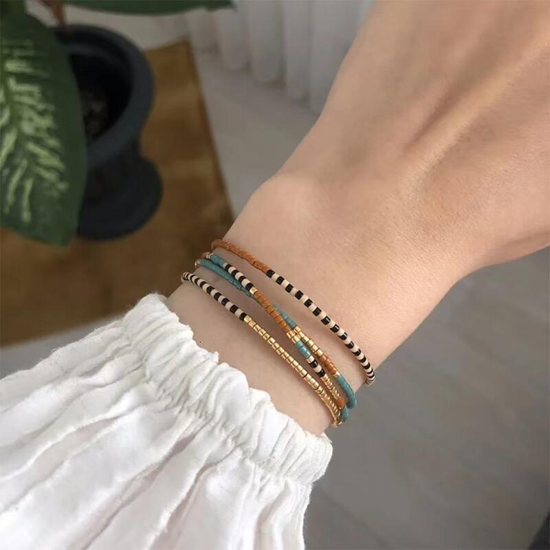 Boho Chic Stackable Beaded Bracelets Set