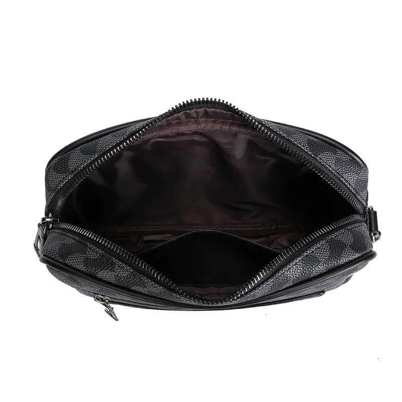 Fashion Business Shoulder Bag PU Leather Men Clutch Bag Wide Strap Crossbody Bag Designer Casual Male Messenger Pack Phone PurseT2511112