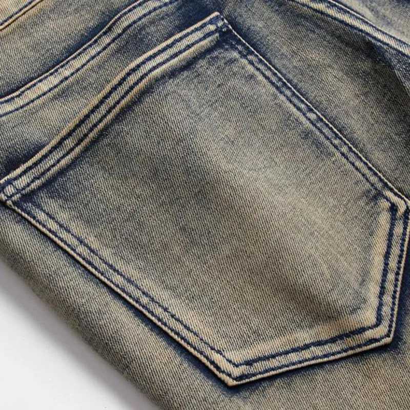 2021 popular fashion mens brand bicycle jeans original retro elastic straight denim Trouser Plus size 29-42 W250412