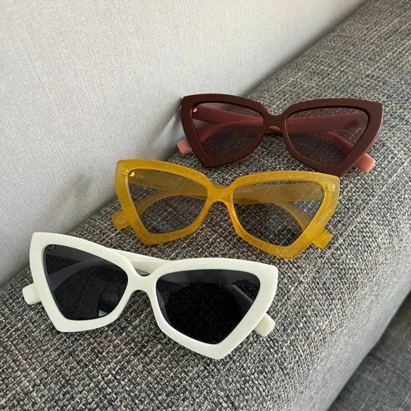 New Fashion Cat Eye Sunglasses Female Luxury Brand Designer Sun Glasses for Women Travelling Sun Shades Glasse y2k Gafas De SolC250411