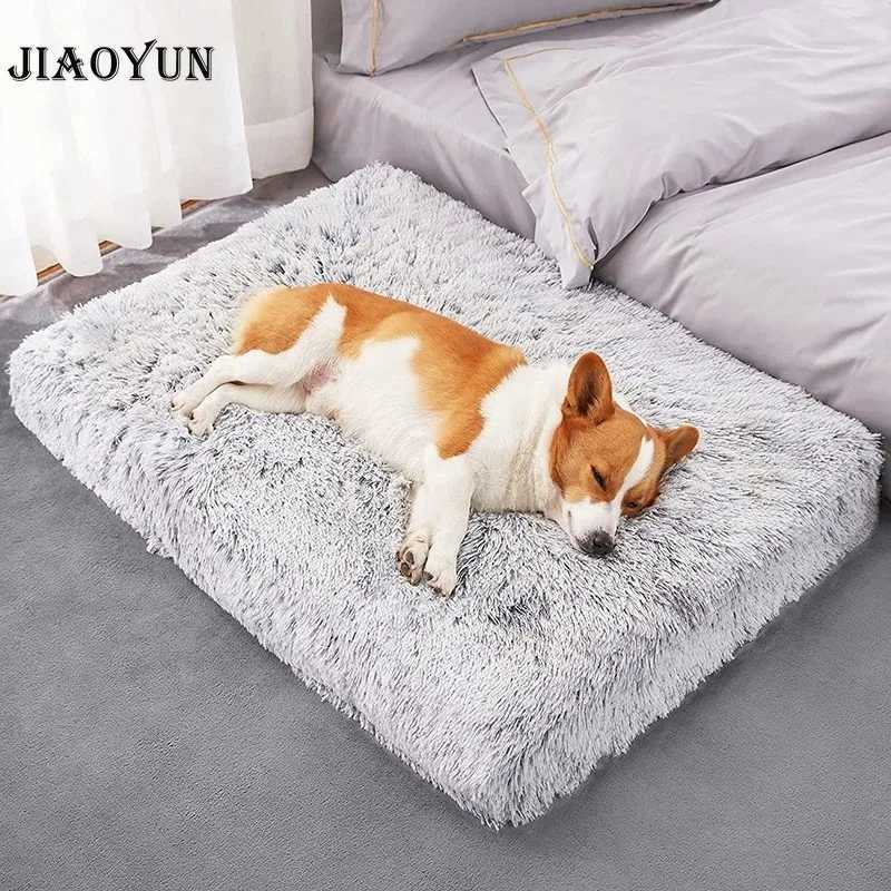Plush square dog pad detachable and washable dog house dog mattress ultra soft sleeping pet bed X250412