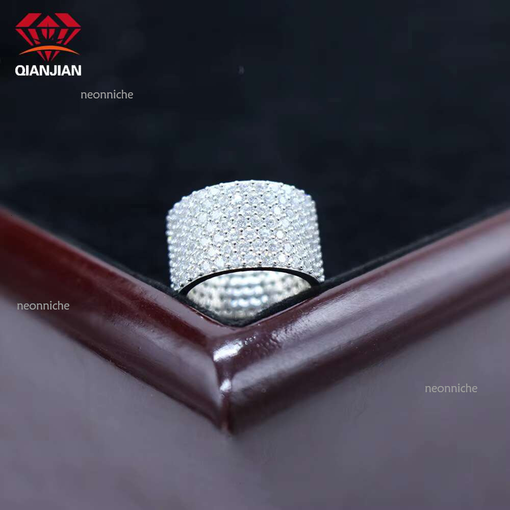 S Sier Moissanite Men's & Women's Inlaid Closed Iced Dia GRA VVS Hot Sale Wholesale Ring