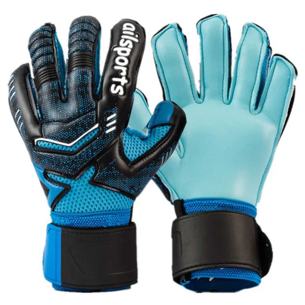 Professional goalkeeper gloves mens and womens childrens soccer goalkeeper gloves 4mm anti slip thick latex gloves 5-finger protectionXJ250412